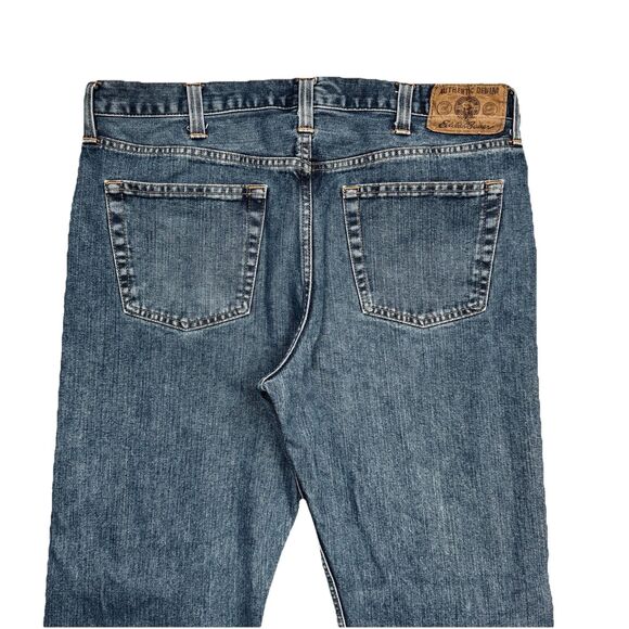 Eddie Bauer Straight Jeans Mens 36 Measures 36x32.5 Medium Blue Cotton Denim - Picture 10 of 11